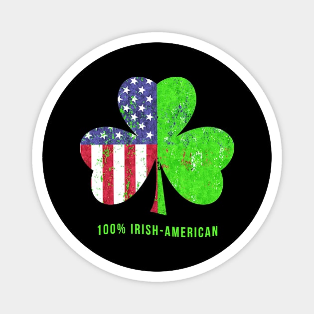 Irish American Shamrock Saint Patrick's Day Magnet by AntiqueImages